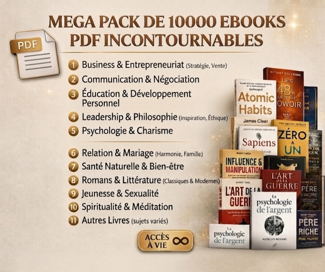 Couverture du Mega Pack de 10 000 ebooks incontournables